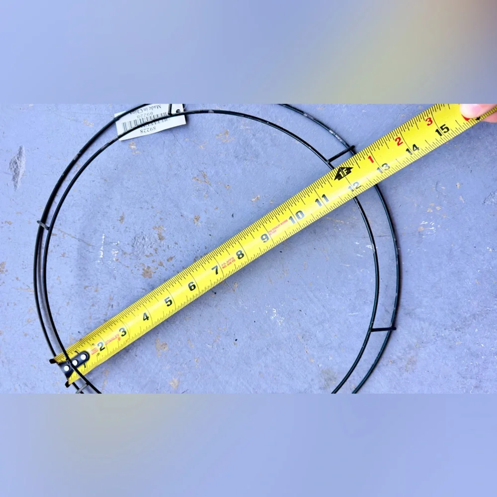 13” Round Metal Wire Wreath Ring Frame DIY Arts & Crafts Floral Wreaths & Decor